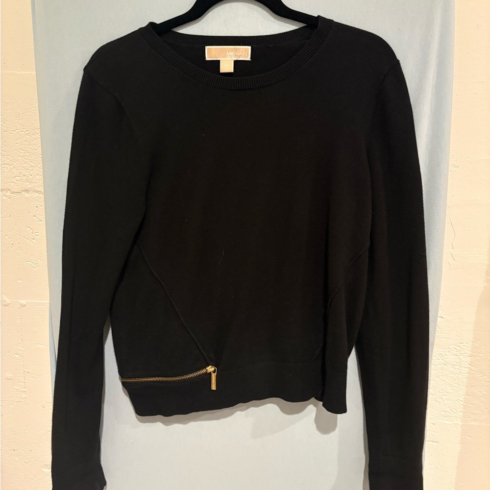 Michael Kors black crew neck sweater size medium